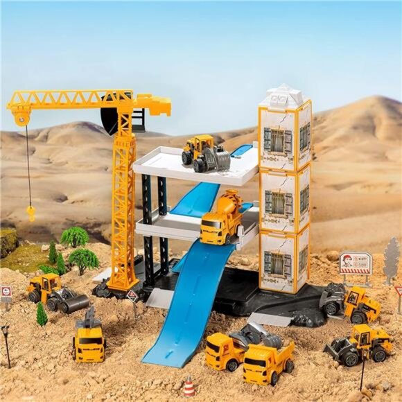 Construction Truck Toys for 3 4 5 6 Year Old Boys, 60PCS Kids Engineering Trucks - Picture 2 of 8